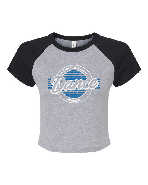 Women's Micro Rib Raglan Baby Tee Distressed